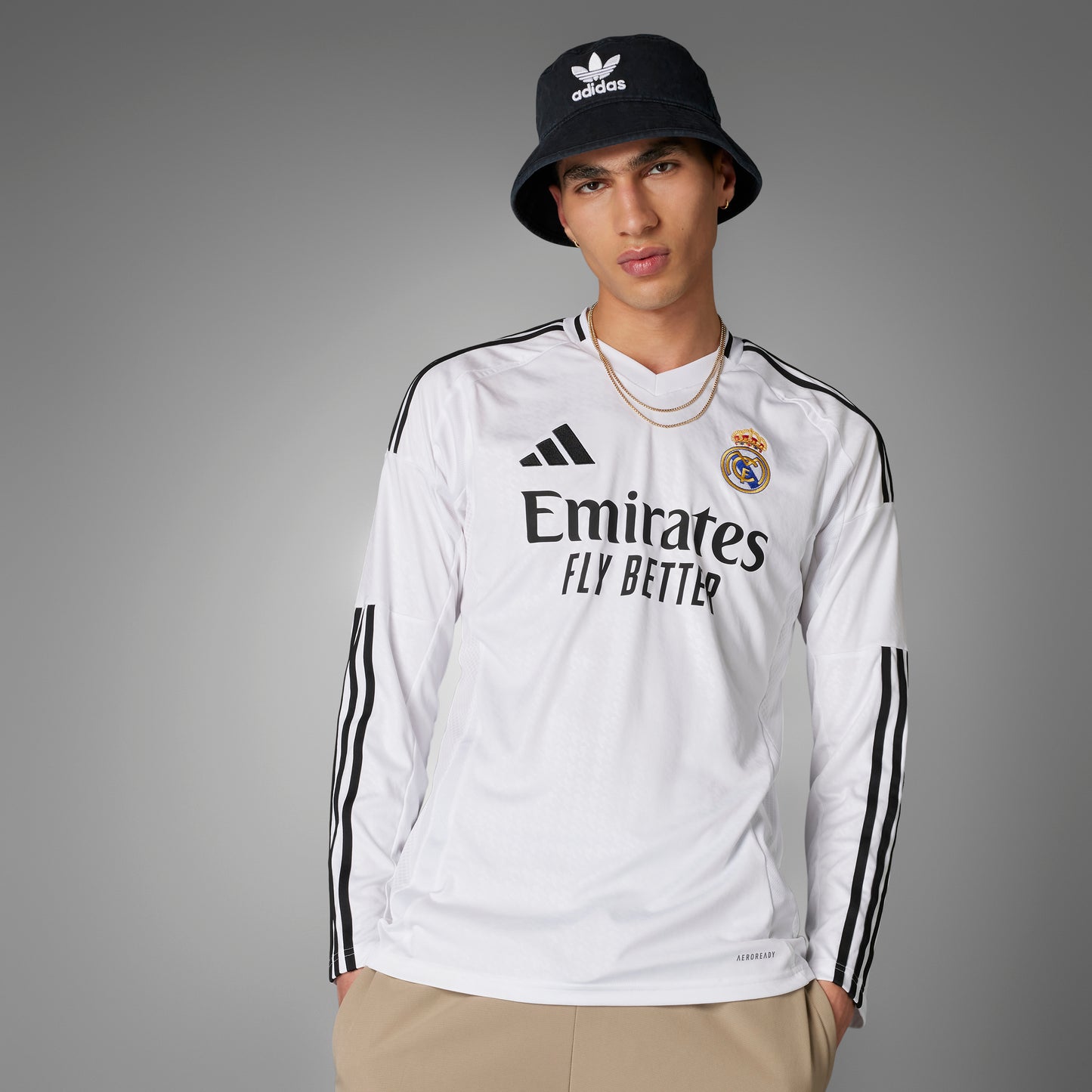 Adidas Real Madrid Home Long Sleeve Jersey 24/25