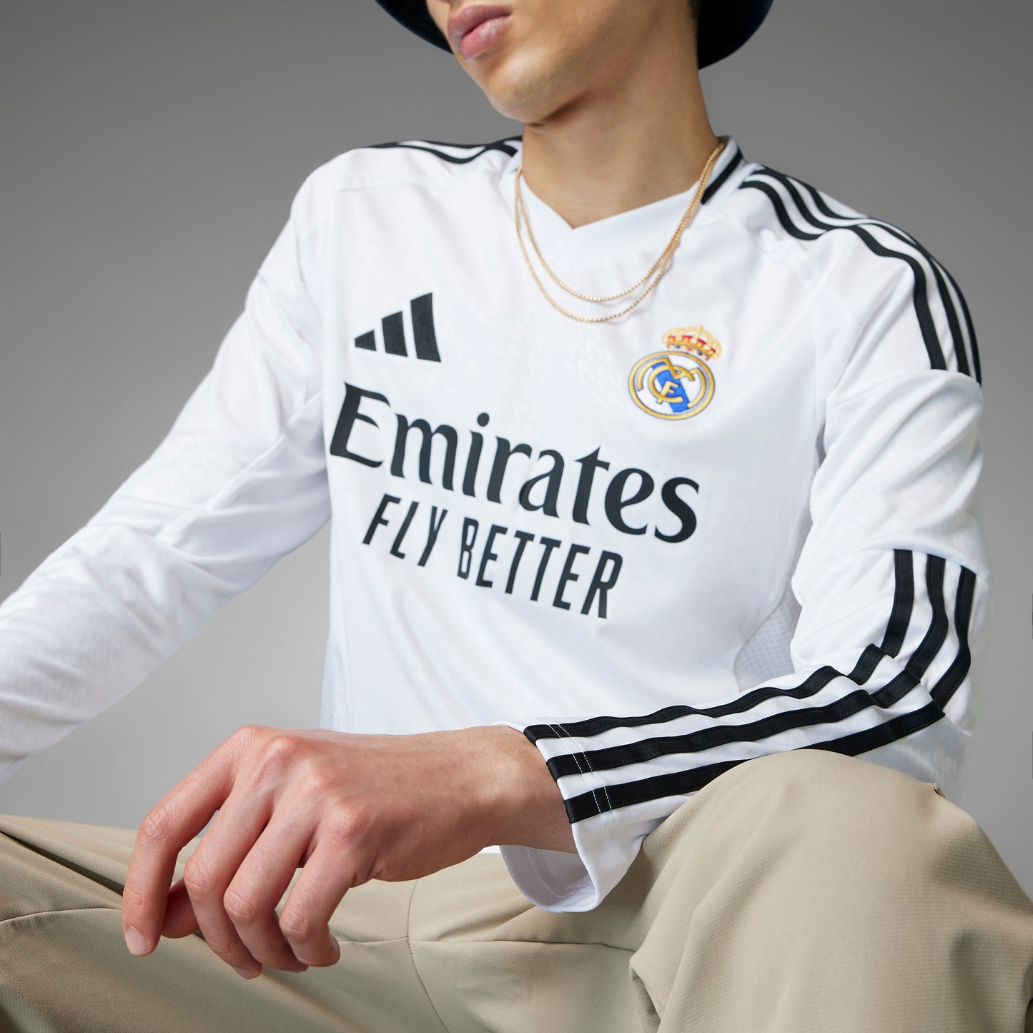 Adidas Real Madrid Home Long Sleeve Jersey 24/25