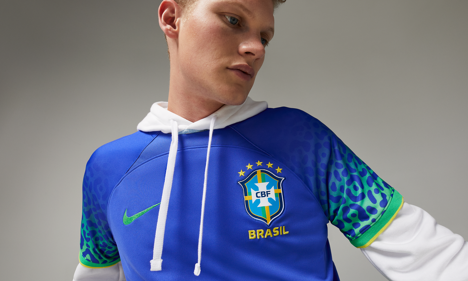 Nike Football World Cup 23 Brazil Stadium away jersey in blue